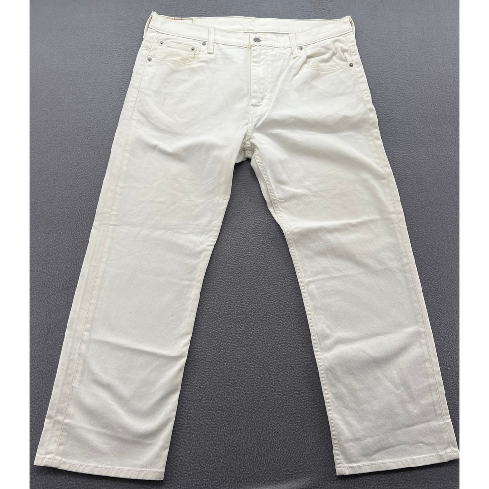 Levis 569 Jeans Men's 36x30 White Loose Straight Jeans Relaxed Fit Denim